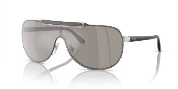 Versace VE2140 Oversized Round Metal Sunglasses - quarter view