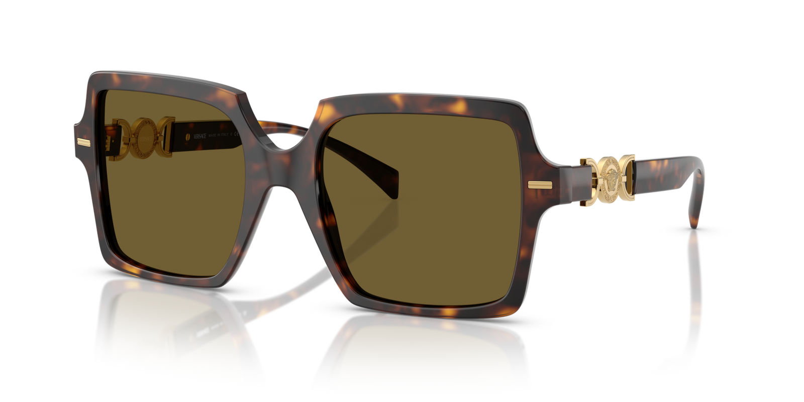 Versace Square Acetate Havana Sunglasses