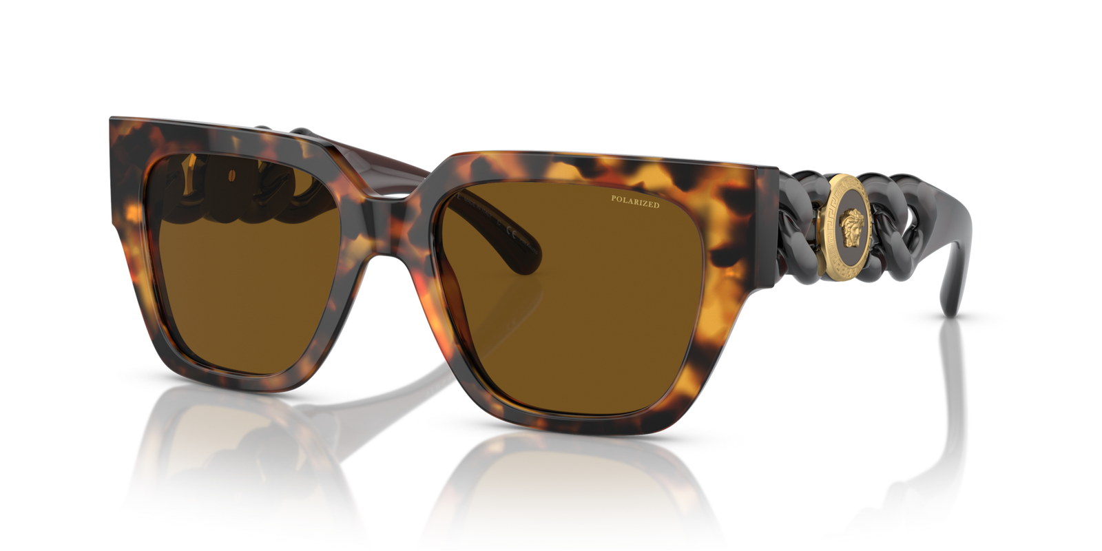 Versace Medusa Chain Square Sunglasses