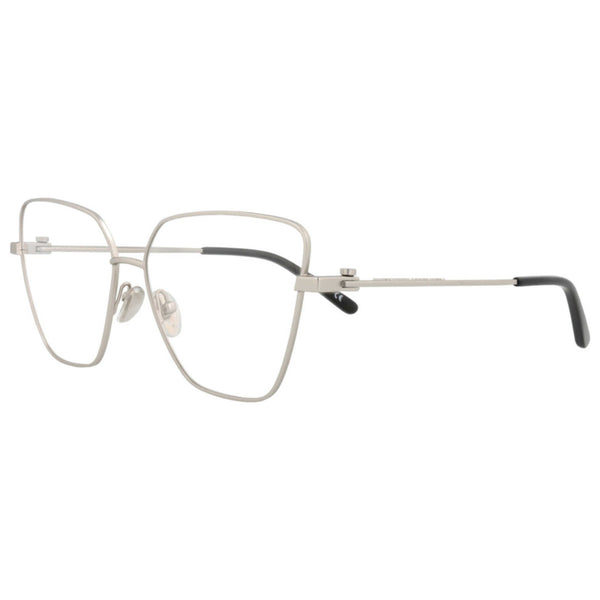 Balenciaga BB0170O 001 Silver Cat-Eye Metal Optical Frame - Front