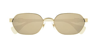 Gucci Geometric Metal Cat-Eye Sunglasses