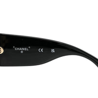 Chanel Rectangle Sunglasses — Black