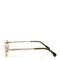 Chanel Rectangle Sunglasses — Green