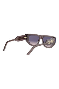 DiorSignature S15I 63mm Oversize Cat Eye Sunglasses in Shiny Dark Brown Violet - Alternate view