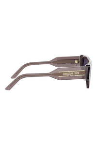 DiorSignature S15I 63mm Oversize Cat Eye Sunglasses in Shiny Dark Brown Violet - Alternate view