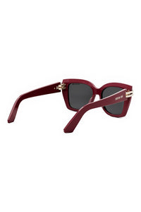 CDior S1I 52mm Square Sunglasses, Alternate, color, SHINY RED / SMOKE