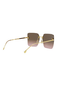 Fendi First geometric square sunglasses - side