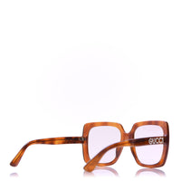 Gucci GG0418S Crystal Lettering Oversized Square Sunglasses - Crystal Logo Detail