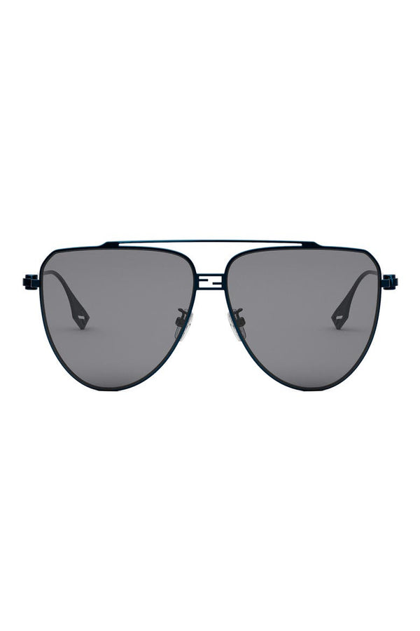 Fendi Baguette pilot sunglasses gold metal - front