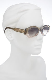 DiorSignature B1U 55mm Butterfly Sunglasses in Light Green/Gradient Brown - Alternate view 2