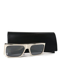 Saint Laurent Square Sunglasses — Silver SL 635