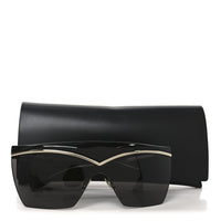Saint Laurent Square Sunglasses — Black SL 614