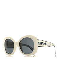 Chanel Oversized Sunglasses — White