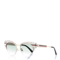 Gucci GG0283S Sylvie Web Cat-Eye Sunglasses - Beige Glitter Front