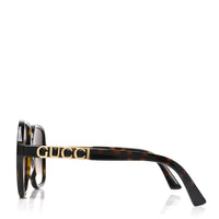 Gucci Oversized Square Sunglasses — Havana GG1189S