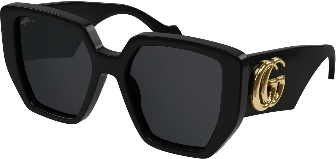 Gucci Running Logo Geometric Rectangular Sunglasses