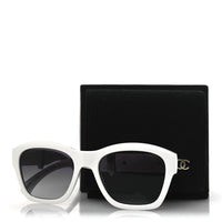 Chanel Square Sunglasses — White 6055-B