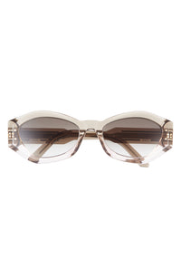 DiorSignature B1U 55mm Butterfly Sunglasses in Light Green/Gradient Brown - Main view