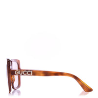 Gucci GG0418S Crystal Lettering Oversized Square Sunglasses - Angle
