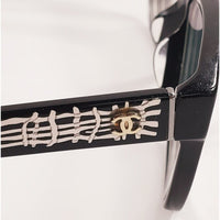 Chanel 3406 Cat-Eye Acetate & Metal Optical Frame - detail view