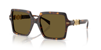 Versace VE4441 Square Acetate Havana Sunglasses - quarter view
