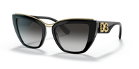 Dolce & Gabbana DG6144 DG Logo Cat-Eye Sunglasses - Front View