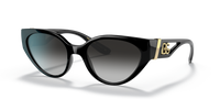 Dolce & Gabbana DG6146 DG Crossed Oversized Cat-Eye Sunglasses - Front View