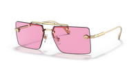 Versace VE2245 Medusa Rimless Rectangle Sunglasses - quarter view