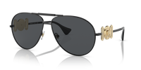 Versace VE2249 Round Metal Full-Rim Sunglasses - quarter view