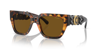 Versace VE4409 Medusa Chain Square Sunglasses - quarter view