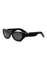 Lady 95.22 B1I 53mm Butterfly Sunglasses, Alternate, color, SHINY BLACK / SMOKE
