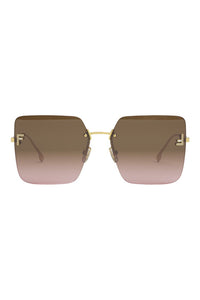 Fendi First geometric square sunglasses - front