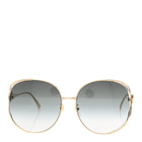Gucci Oversized Round Sunglasses — Gold GG0225S