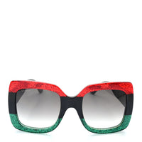 Gucci GG0083S Bee Oversized Square Acetate Sunglasses - Angle
