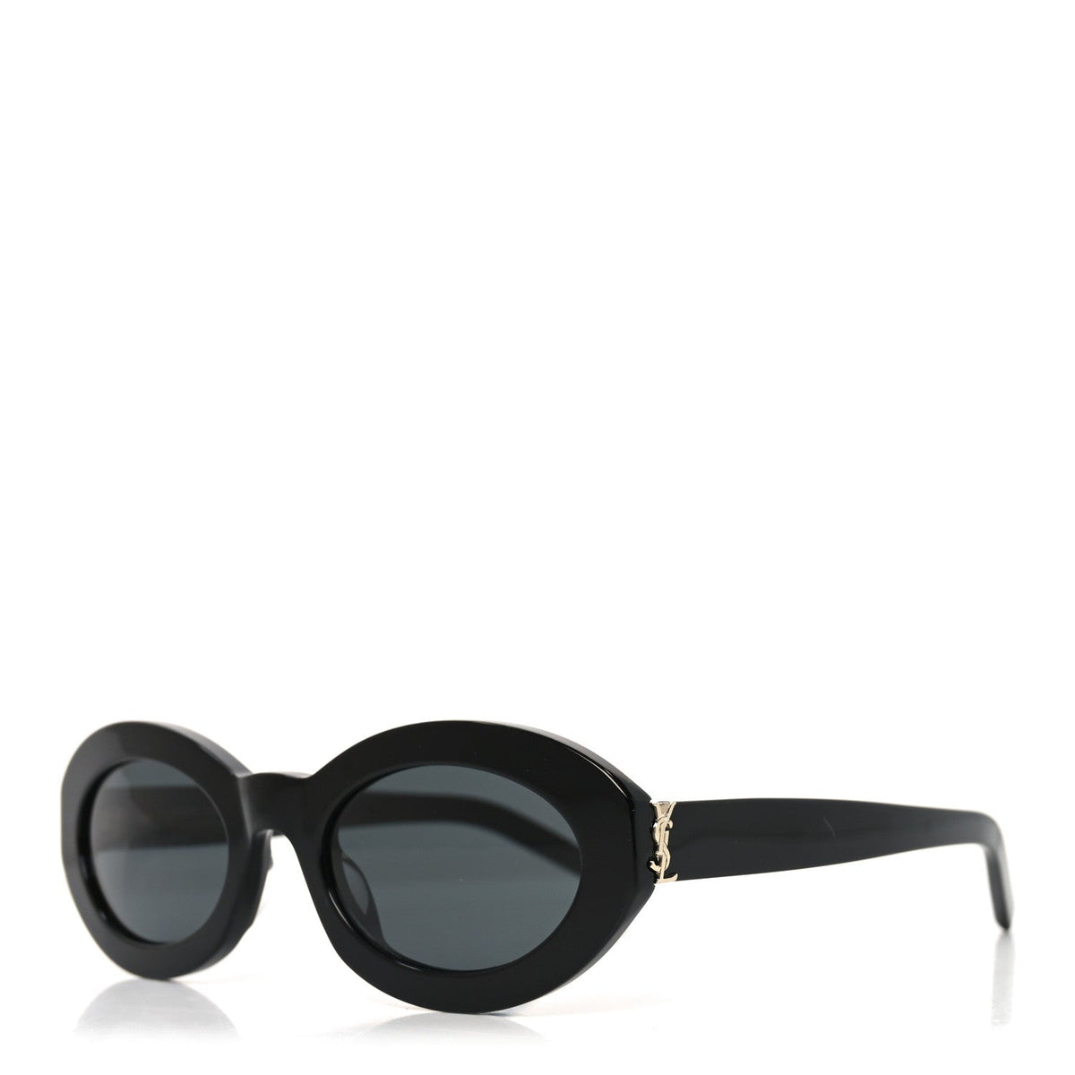 Saint Laurent Oval Sunglasses — Black