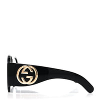 Gucci Oversized Aviator Sunglasses — Black GG0152S