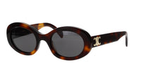 Celine Triomphe CL40194U Oval - light tortoise/grey