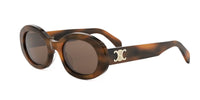 Celine Triomphe CL40194U Oval - shiny havana/brown