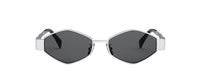Celine Triomphe CL40254U Geometric - shiny palladium/grey angle