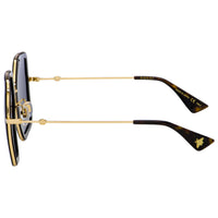 Gucci GG0106S Interlocking G Round Metal Sunglasses - Right