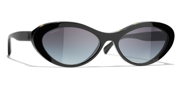 Chanel 5416 Oval - Black & Yellow Grey Gradient