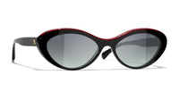 Chanel 5416 Oval - Black Grey Gradient Polarised