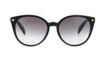 Alexander McQueen AM0130S 001 black round sunglasses detail