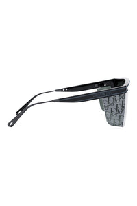 DiorClub M1U 00mm Shield Sunglasses, Alternate, color, SHINY BLACK / SMOKE MIRROR