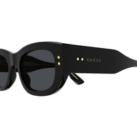 Gucci GG1215S Narrow Rectangular Acetate Sunglasses - Detail