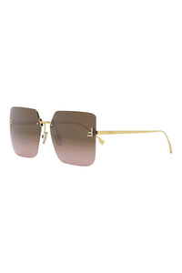 Fendi First geometric square sunglasses - angle