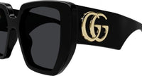 Gucci GG0956S Running Logo Geometric Rectangular Sunglasses - Side