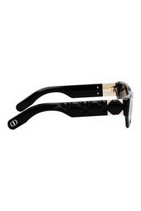 Lady 95.22 B1I 53mm Butterfly Sunglasses, Alternate, color, SHINY BLACK / SMOKE