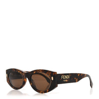 Fendi Oval Sunglasses — Havana