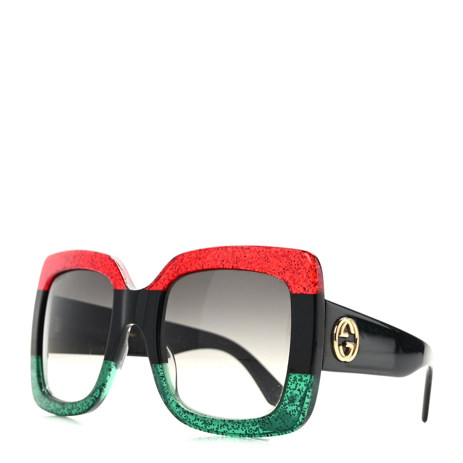 Gucci Bee Oversized Square Acetate Sunglasses